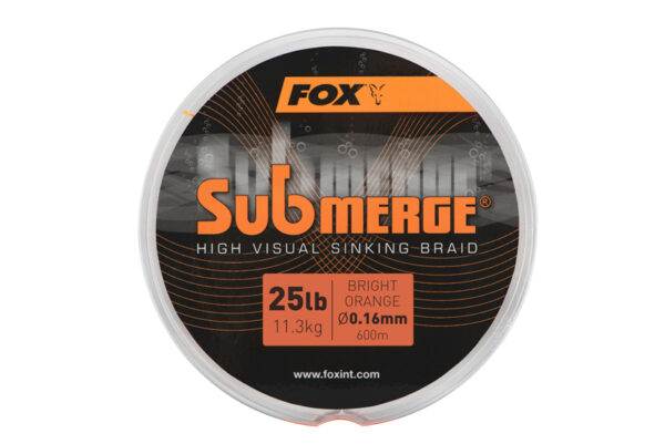 Fox Submerge Braided Mainline Bright Orange 300m