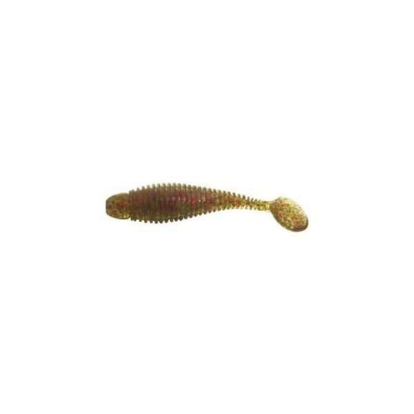 LEURRE SOUPLE LUNKER CITY GRUBSTER - 7CM COLORIS WATER. RED FLAKE