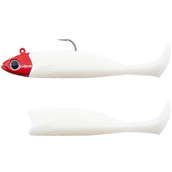Fiiish Master Shad White Coco Red Head