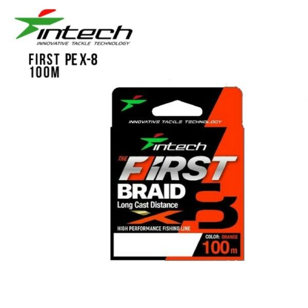 Intech Tresse Braided Line First Braid X8 Orange 100m