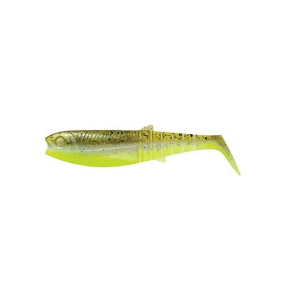 Savage Gear Cannibal Shad A L'unite 8cm 5g Green Pearl Yellow
